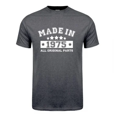 Made In 1975 Men T Shirt Summer Cotton Short Sleeve Birthday Gift Tshirt Tops Funny Man T-shirts JL-126 6