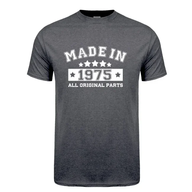Made In 1975 Men T Shirt Summer Cotton Short Sleeve Birthday Gift Tshirt Tops Funny Man T-shirts JL-126 6