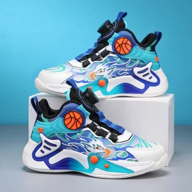 Children Shoes Boy Sneaker Luxury High Top Kids Basketball Sports Sneaker 4 To 12 Years Running Trainer Shoes for Boy 1