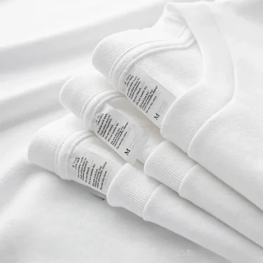Spring Autumn 300g Heavy-duty Pure Cotton Long Sleeved T-shirt FLoose White Top Thick Base Layer Underneath for Men and Women 2