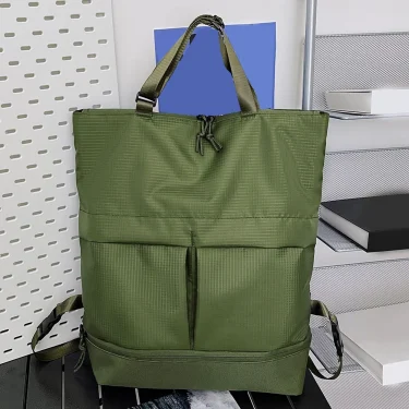 Unisex Casual Tote Bag Lightweight Women&Men Carry On Backpack Large Capacity Solid Colour Multifunctional Versatile Outdoor Bag 3