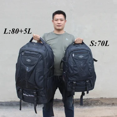 70L 85L Waterproof Hiking Backpack Large Capacity Outdoor Climbing Sports Bag Men Women Travel Mountaineering Luggage Rucksack 1