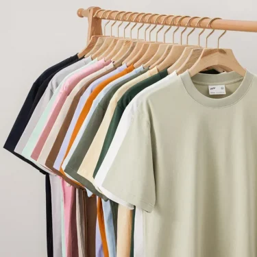 Combed cotton 240g heavy-duty pure cotton double yarn short sleeved t-shirt men's trendy brand solid color round neck top 2