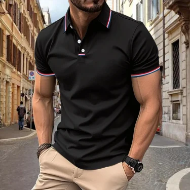 Outdoor New Summer Best-selling Men Comfortable Breathable Quick Drying Shirt T-shirt POLO Travel Business Fashion Sports 1