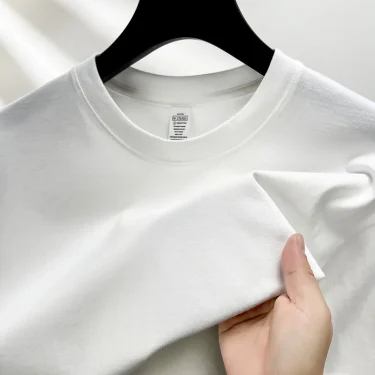 100% pure cotton summer high-end brand men's short sleeve round neck fashionable style half sleeved top breathable T-shirt 2