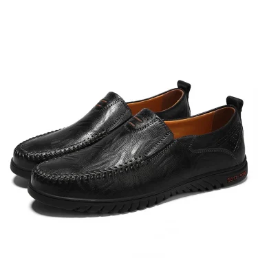 Genuine Leather Men Shoes Luxury Brand 2025 Casual Slip on Formal Loafers Men Moccasins Italian Black Male Driving Shoes Men 2