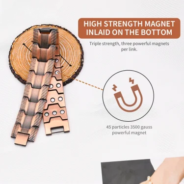 Befoshinn Vintage Fashion Trendy Man Bracelet Pure Copper Magnetic Therapy Health Bracelet Popular Jewelry Bangles Gifts For Men 4