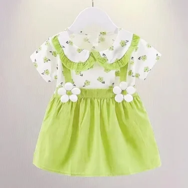 Summer Baby Girl Dress Doll Collar Princess Costume Wedding Birthday Party Outfit Toddler Girl Clothing Children Lovely A1087 5
