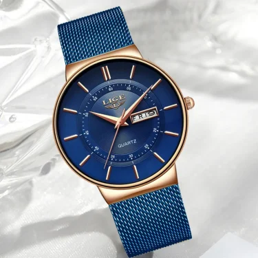 LIGE Quartz Stainless Steel Women Wristwatch Retro Hot Style Great Japanese Movement Quality Fashion Waterproof Watch for Women 2