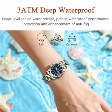POEDAGAR Luxury Ladies Dress Watch Luminous Waterproof Week Date Woman Wristwatch Stainless Steel Women Quartz Watches reloj+box 2