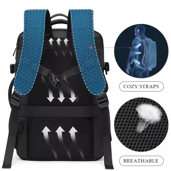 BANGE Expandable Men's Backpack Waterproof 17.3 in Laptop Backpack Man Large Capacity Hiking Travel Bag Male Backpacks for Men 5