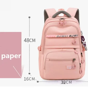 High School Bags for Teenage Girls Large Nylon Women Waterproof School Backpack Female Laptop Backpack Student Bookbag Black 5