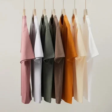 Combed cotton 240g heavy-duty pure cotton double yarn short sleeved t-shirt men's trendy brand solid color round neck top 4