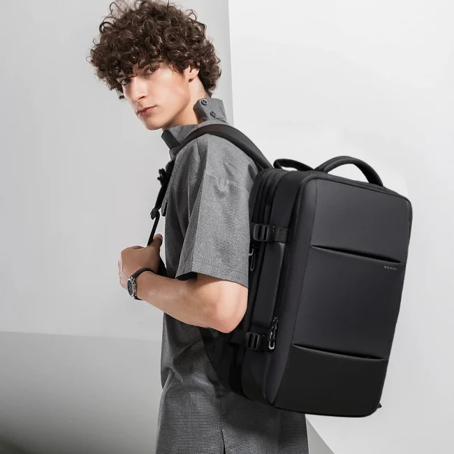 BANGE Expandable Men's Backpack Waterproof 17.3 in Laptop Backpack Man Large Capacity Hiking Travel Bag Male Backpacks for Men 6