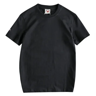 Summer New American Retro Short-sleeved O-neck Solid Color T-shirt Men's Fashion Simple 100% Cotton Washed Casual Sport Tops 5