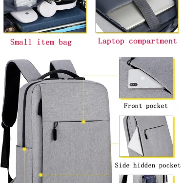 XOKY Laptop backpack travel Multifunctional Large capacity male usb charging computer school backpacks oxford waterproof bag 4