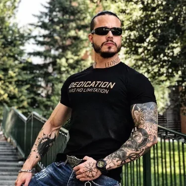 Men Tshirt Bodybuilding Breathability Cotton Summer Casual Letter Printed Short Sleeve Shirt Men Workout 3XL 4