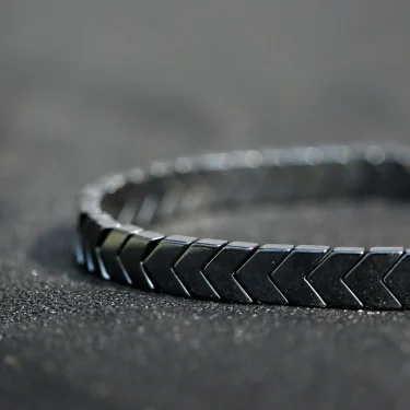 Hematite Bracelets Hommes Handmade Black Arrow Symbol Stone Beads Engery Yoga Mala Bracelet Men Pulsera Hombre 5