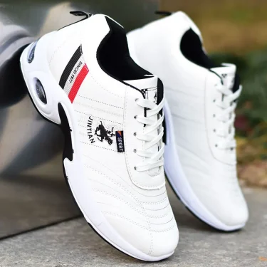 Fashion Men's Casual Sneakers Versatile Air Cushion running Men shoes Breathable Outdoor Sports Leather Shoes Non-Slip Male shoe 1