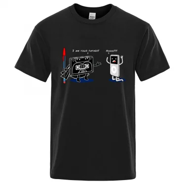 Funny Music Player Male Tops Summer Loose T-Shirt Cotton Crewneck T-Shirt Hip Hop Tee Clothes High Quality T-Shirts Man New 3