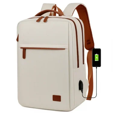 Business Backpack For Men Women New Trendy Design 15.6-Inch Laptop Backpack Blue Beige Student Schoolbag Boarding Backpack Male 1
