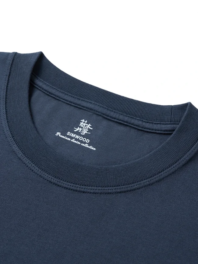 SIMWOIOD High Standard 2025 Summer New Oversize 260gsm 100% Cotton T-shirts Men Comfortable Breathable Tops Plus Size Tees 2