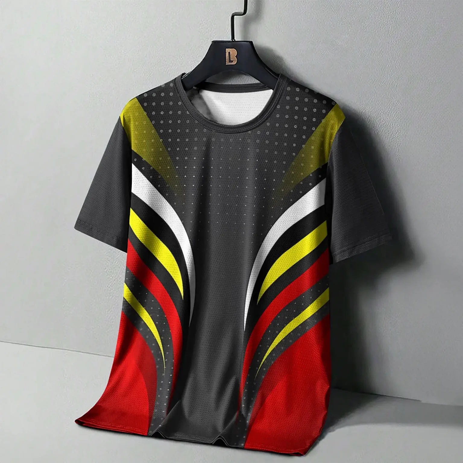 Summer Men's T Shirt Street Sport Fitness Clothing Casual Short Sleeve Print Quick-drying Clothing Outdoor Sportshirt T-Shirts 3