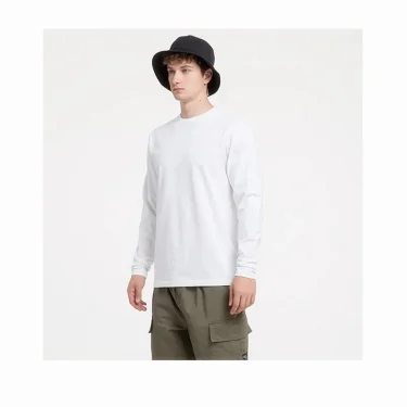 Cotton 100% Long-sleeved Men's T Shirt MRMT 2025 Brand New Round-collar Solid-color Men T-shirt for Male Tshirt Man Tops Tees 2