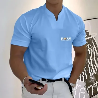 2025 Fashion Men's T-shirt Solid Color Cotton Short-Sleeved Summer Casual Sportswear high-Quality Beach Top S-5XL 3