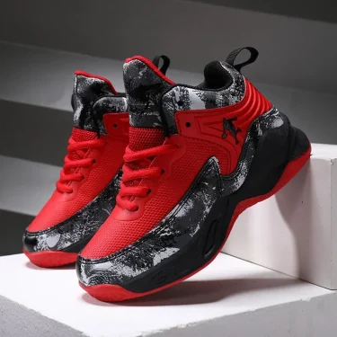 New Boys Brand Basketball Shoes for Kids Sneakers Thick Sole Non-slip Children Sports Shoes Child Boy Training Athletic Shoes 2
