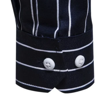 FGKKS New Men's Casual Shirt Fashion StrIped Long Sleeve Male Business Dress Shirt 5