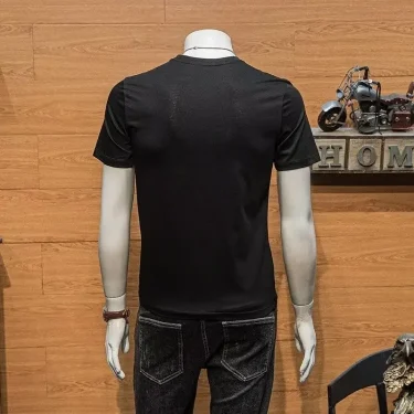 Spring Men's Cotton T-shirt Sportswear Korean Harajuku High Street Short Sleeved Top High Quality O Neck Printed Tee Men Clothes 4