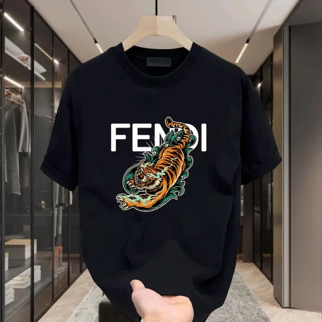 2025 Summer Newest Men's Casual Round Neck Short Sleeve T-shirt Mens Luxury Retro Y2k Cotton Tees High Quality T Shirts for Male 1