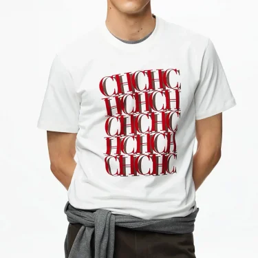 Men's Short Sleeves Pure Cotton Round Neck Letter Design Men's Short Sleeves New Fashion Commuter Versatile Men's Classic Top 2