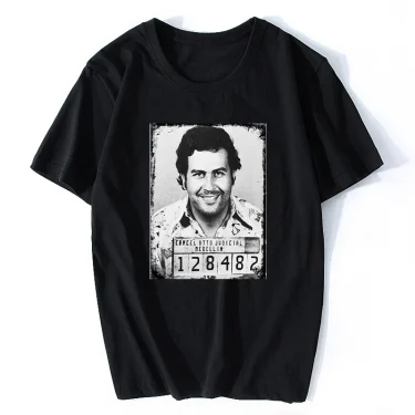 Pablo Escobar T Shirt Colombian Drug Printed Man T-shirts Mens T Shirts Fashion New Brand Cotton Men Clothing 1