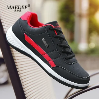 MAEDEF Shoes for Men Leather Sneaker Waterproof Casual Comfortable Men's Sneaker Lace Up Footwear Vulcanized Man Shoe Masculino 3