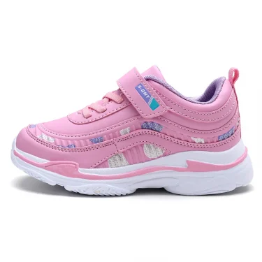 Kids Girls Shoes Leather Platform Sneakers Children Lightweight Pink Purple Running Sports Tennis Girls Sneaker 5