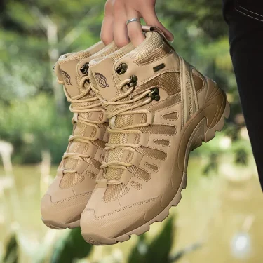 New High-top Mountaineering Boots Men Outdoor Casual Sneakers Hiking Safety Shoes Desert Boots Men's Ankle Boots Large Size40-47 3