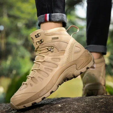 New High-top Mountaineering Boots Men Outdoor Casual Sneakers Hiking Safety Shoes Desert Boots Men's Ankle Boots Large Size40-47 5