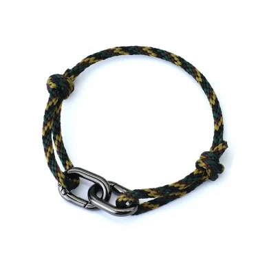 Creative Rope Bracelet For Men Handmade Sliding Adjustable Nautical Braslet Double Snap Hook Bohemian Braclet Homme Accessories 3