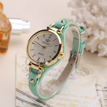 Simple Women Watch Luxury Design Leather Watch Ladies Quartz Wristwatch Solid Color Fashion Women Gift Watch Relojes Para Mujer 2