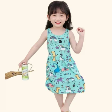 Cute Summer Children Clothing Girl Dresses Kids Dresses Clothes for Girls Party Princess Fashion Outfit Cartoon Beach Dress 3