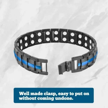 HealthCare Titanium Steel Double Row Magnetic Bangle Anti-Fatigue Therapy Bracelets for Men Arthritis Pain Relief Energy Jewelry 5