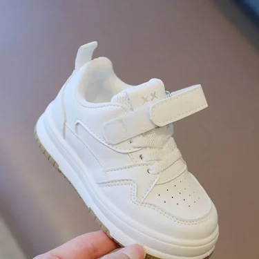 Children's White Shoes Spring and Autumn Kid's Sports Shoes Anti slip Lightweight Boys Board Shoes Soft Sole Baby Casual Shoes 6