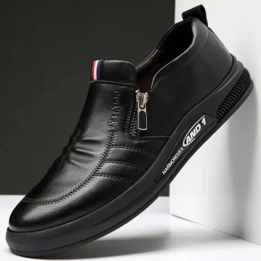 Casual Leather Shoes Men Loafers Trend Brand Business Shoes Autumn Slip on Flat Man Sneakes Comfortable Moccasins Zapatos Hombre 1