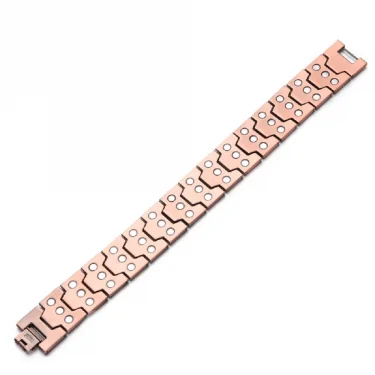 Befoshinn Vintage Fashion Trendy Man Bracelet Pure Copper Magnetic Therapy Health Bracelet Popular Jewelry Bangles Gifts For Men 2