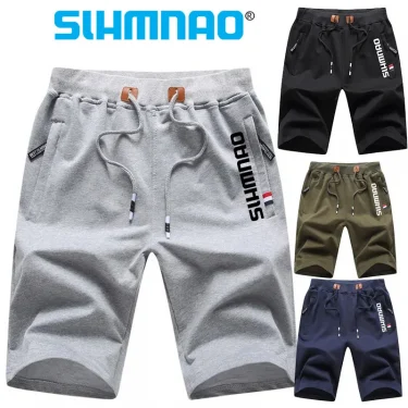 2025 Fishing Shorts, Outdoor Sports Men\'s Zippered Pockets, Summer Work and Leisure Breathable Knitted Cotton Loose Beach Shorts 1