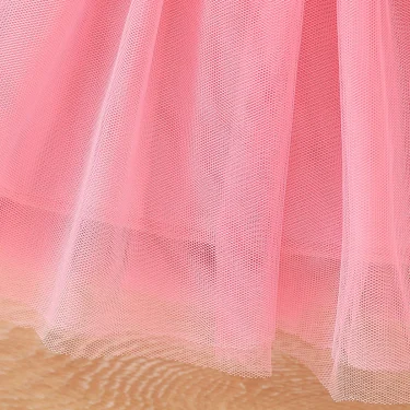 Summer Girls Dress For Kids 1-8 Years old Fashion Cute Cartoon Unicorn Ruffled Tulle Sleeve Princess Dresses For Holiday 4