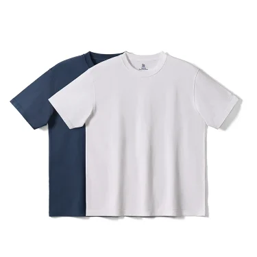 SIMWOIOD High Standard 2025 Summer New Oversize 260gsm 100% Cotton T-shirts Men Comfortable Breathable Tops Plus Size Tees 1
