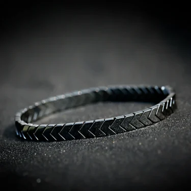 Hematite Bracelets Hommes Handmade Black Arrow Symbol Stone Beads Engery Yoga Mala Bracelet Men Pulsera Hombre 1